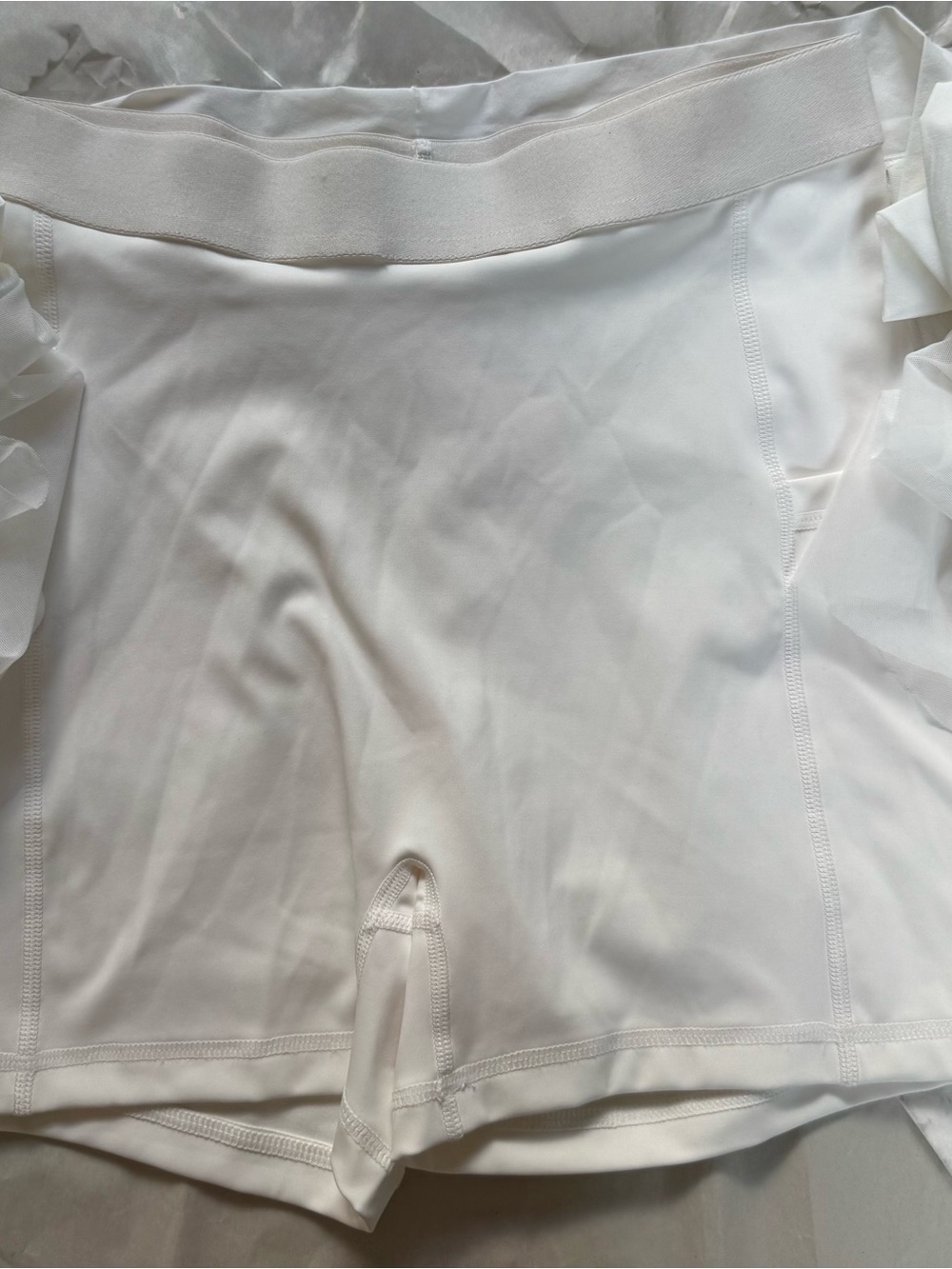 POPFLEX White Mini Wrap Skirt - Picture 6 of 8